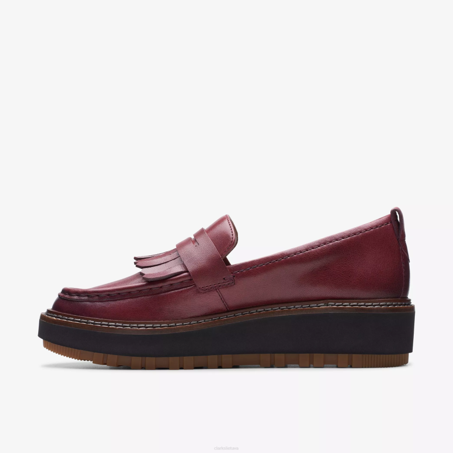 Clarks orianna loafer H2XV208 bordo spalvos oda