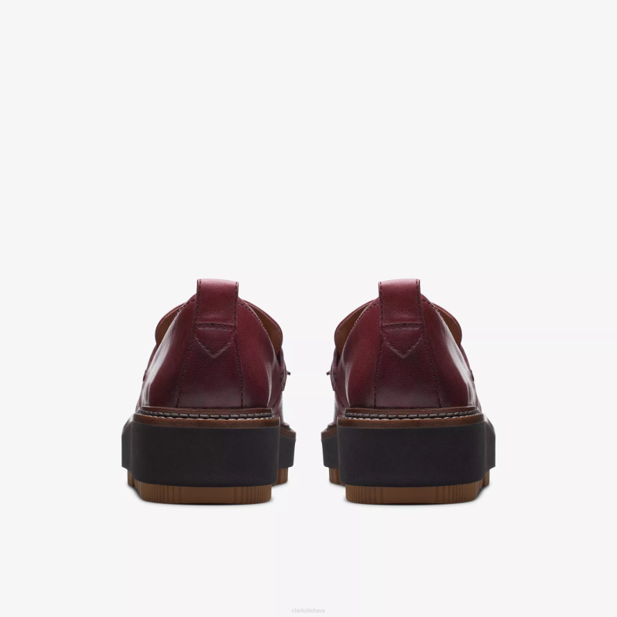 Clarks orianna loafer H2XV208 bordo spalvos oda