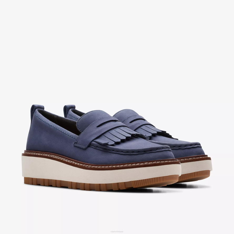 Clarks orianna loafer H2XV210 jūrinis nubukas