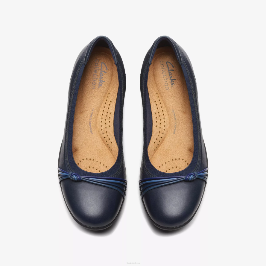 Clarks pieva rae H2XV305 tamsiai mėlyna oda