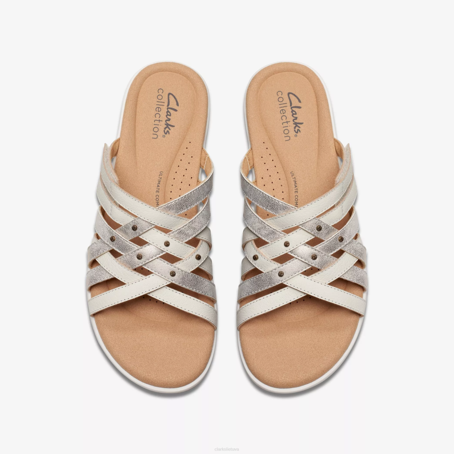 Clarks Elizabelle Rio H2XV371 beveik baltas daugiaspalvis