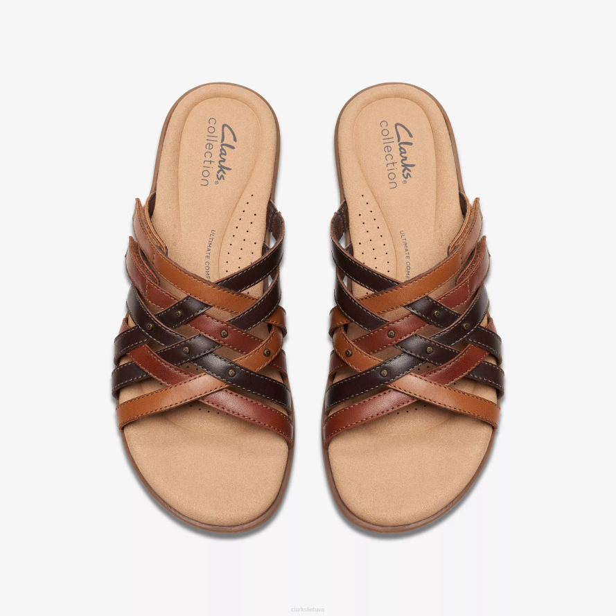 Clarks Elizabelle Rio H2XV94 ruda daugiaspalvė