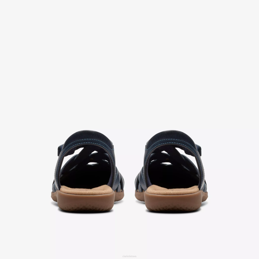 Clarks Elizabelle jūra H2XV92 tamsiai mėlyna oda