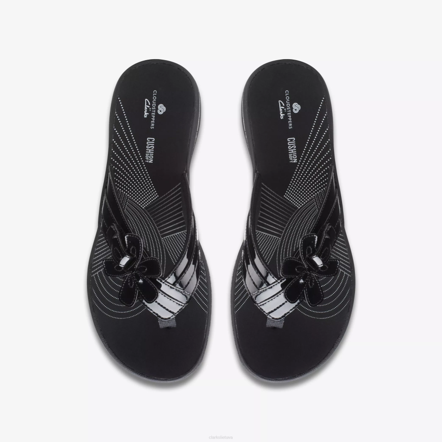 Clarks brinkley flora H2XV163 juodas patentas