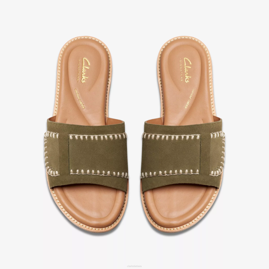 Clarks jūrinis mulas H2XV376 alyvuogių zomšos