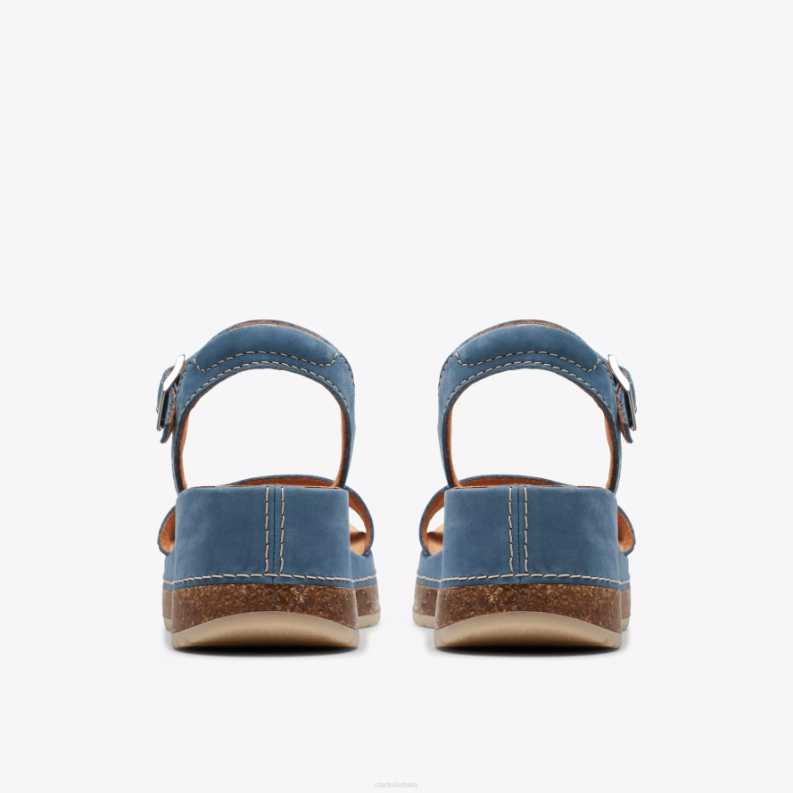 Clarks kasandos lelija H2XV12 mėlynas nubukas