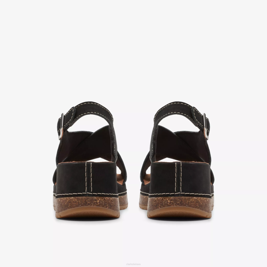 Clarks kassandos žingsnis H2XV6 juodas nubukas