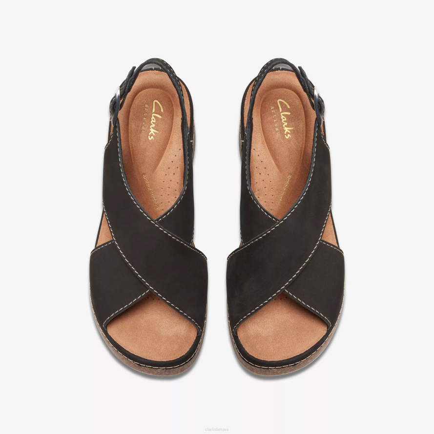 Clarks kassandos žingsnis H2XV6 juodas nubukas