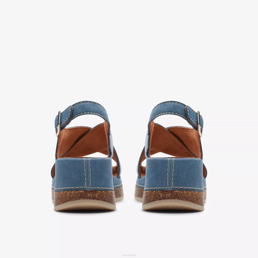 Clarks kassandos žingsnis H2XV8 mėlynas nubukas