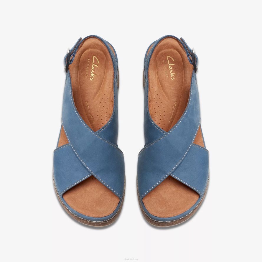 Clarks kassandos žingsnis H2XV8 mėlynas nubukas