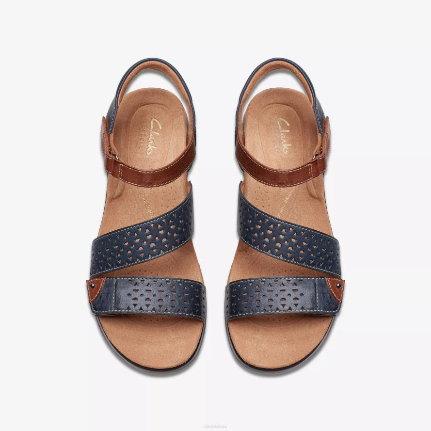 Clarks kietu būdu H2XV43 tamsiai mėlyna oda