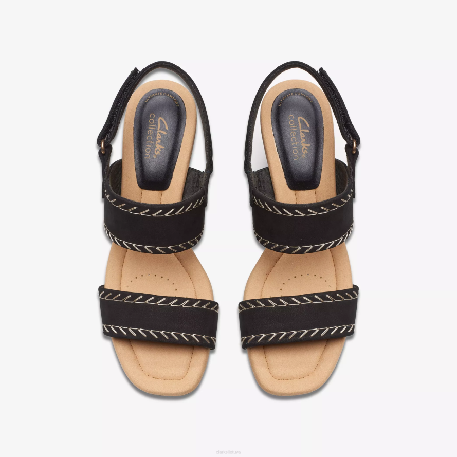 Clarks kyarra rožė H2XV42 juodas nubukas