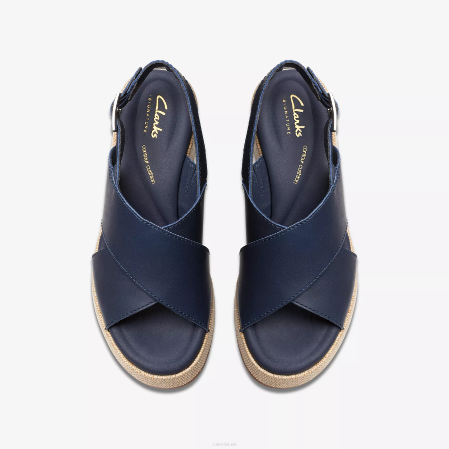 Clarks mano noras H2XV127 tamsiai mėlyna oda