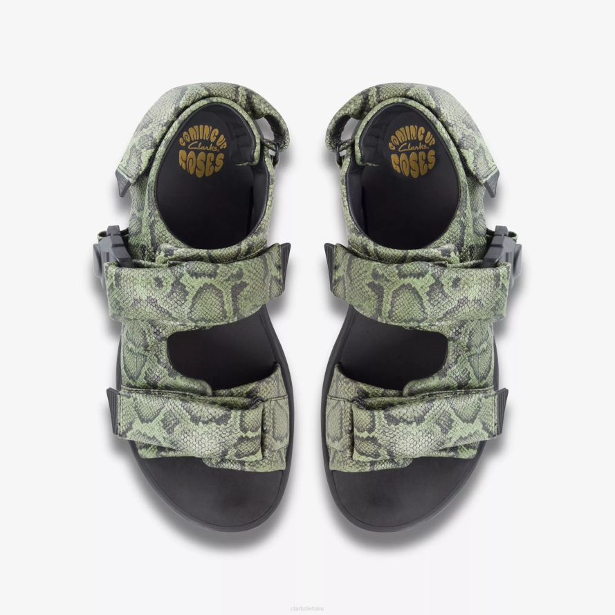 Clarks martine rose moteriškas sandalas 1 H2XV177 žalia gyvatė