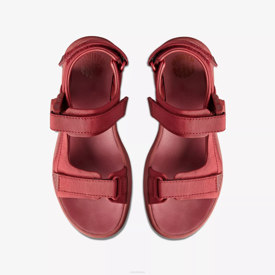 Clarks martine rose moteriškas sandalas 2 H2XV181 jaučio kraujo tekstilė