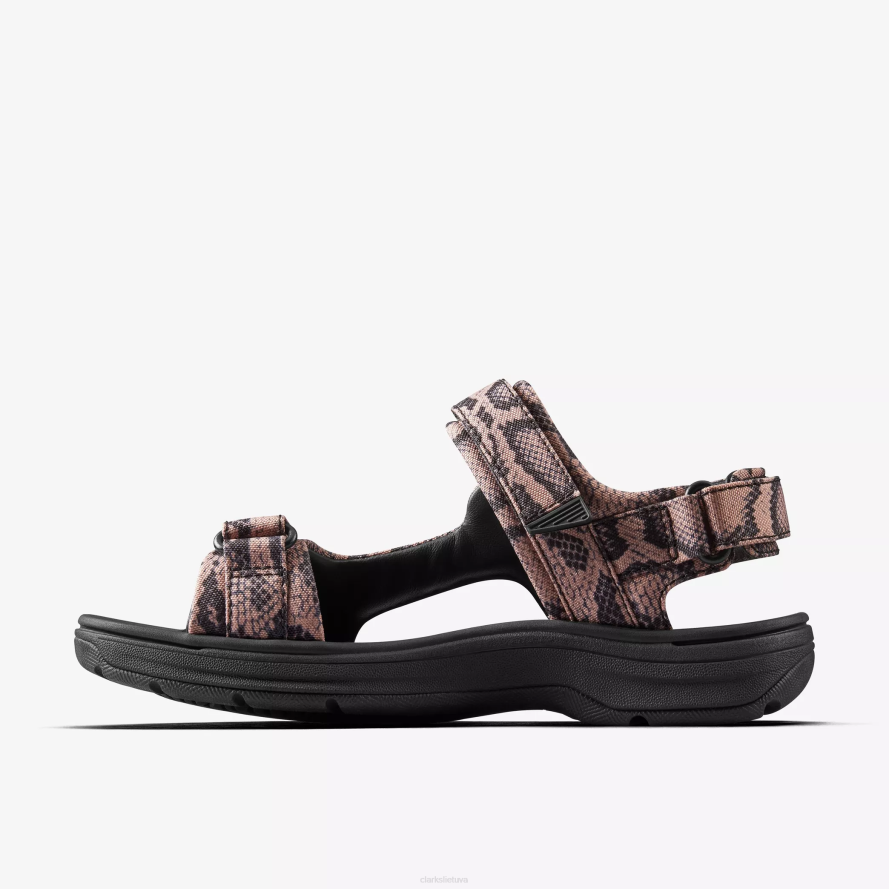 Clarks martine rose moteriškas sandalas 2 H2XV183 rožinė tekstilė