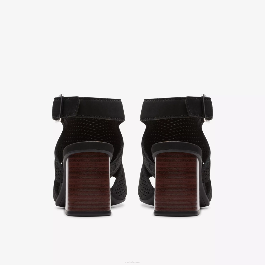 Clarks siara65 srautas H2XV111 juodas nubukas