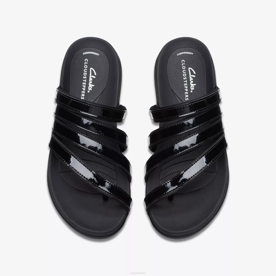 Clarks slysti sveiki rainelė H2XV77 juodas patentas