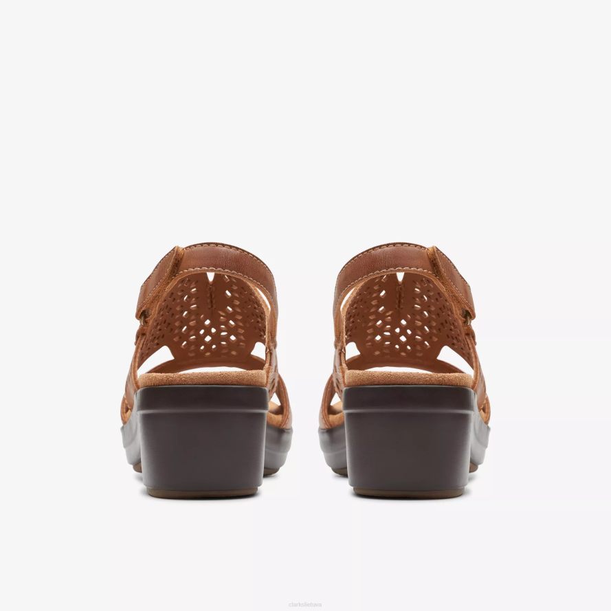 Clarks tuleah saulė H2XV31 rudos odos