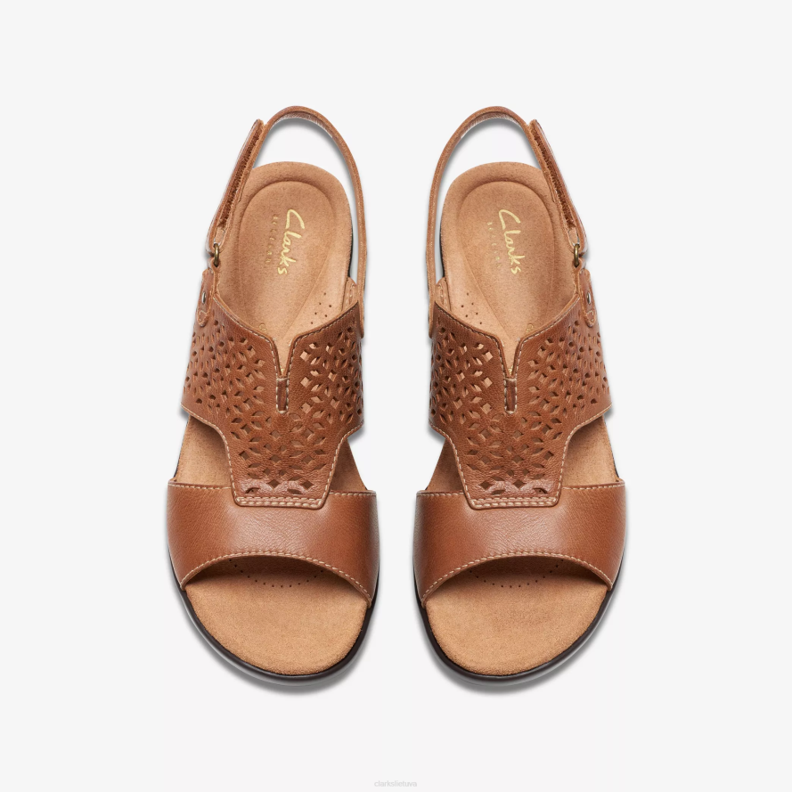 Clarks tuleah saulė H2XV31 rudos odos