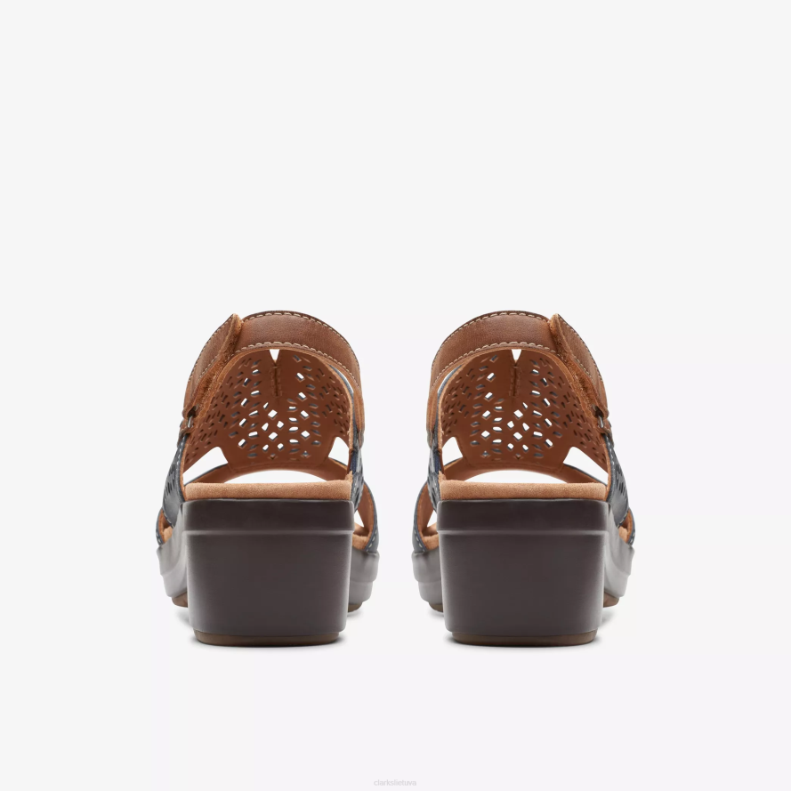 Clarks tuleah saulė H2XV34 tamsiai mėlyna oda