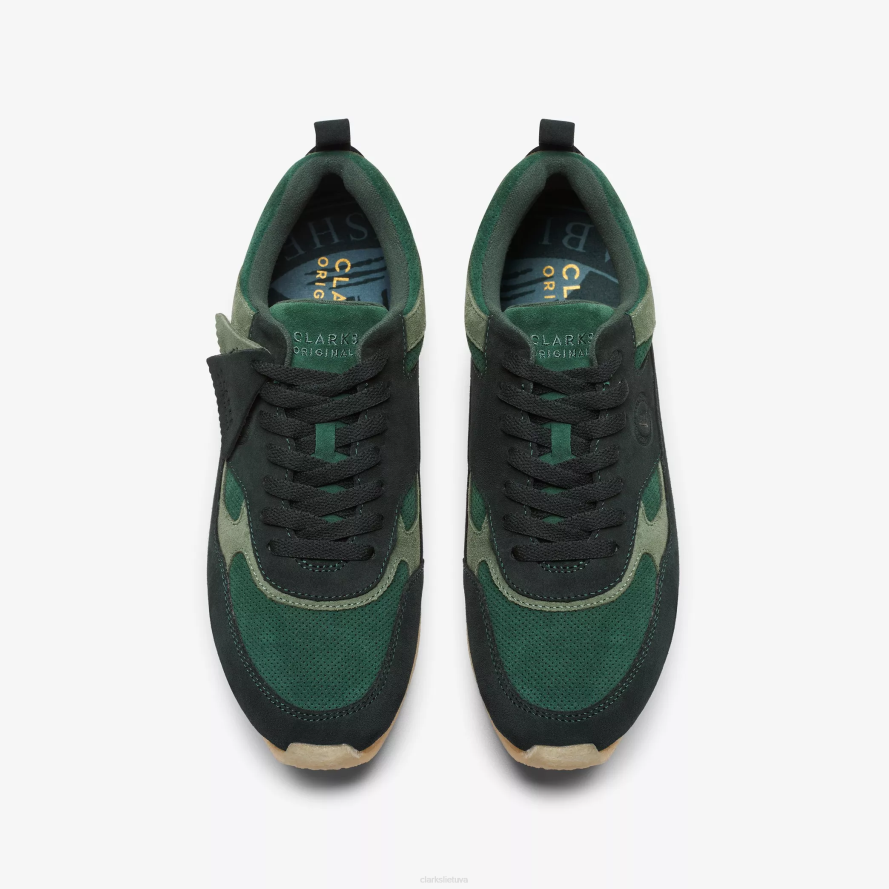Clarks 8-asis šliuzas H2XV353 tamsiai žalias derinys
