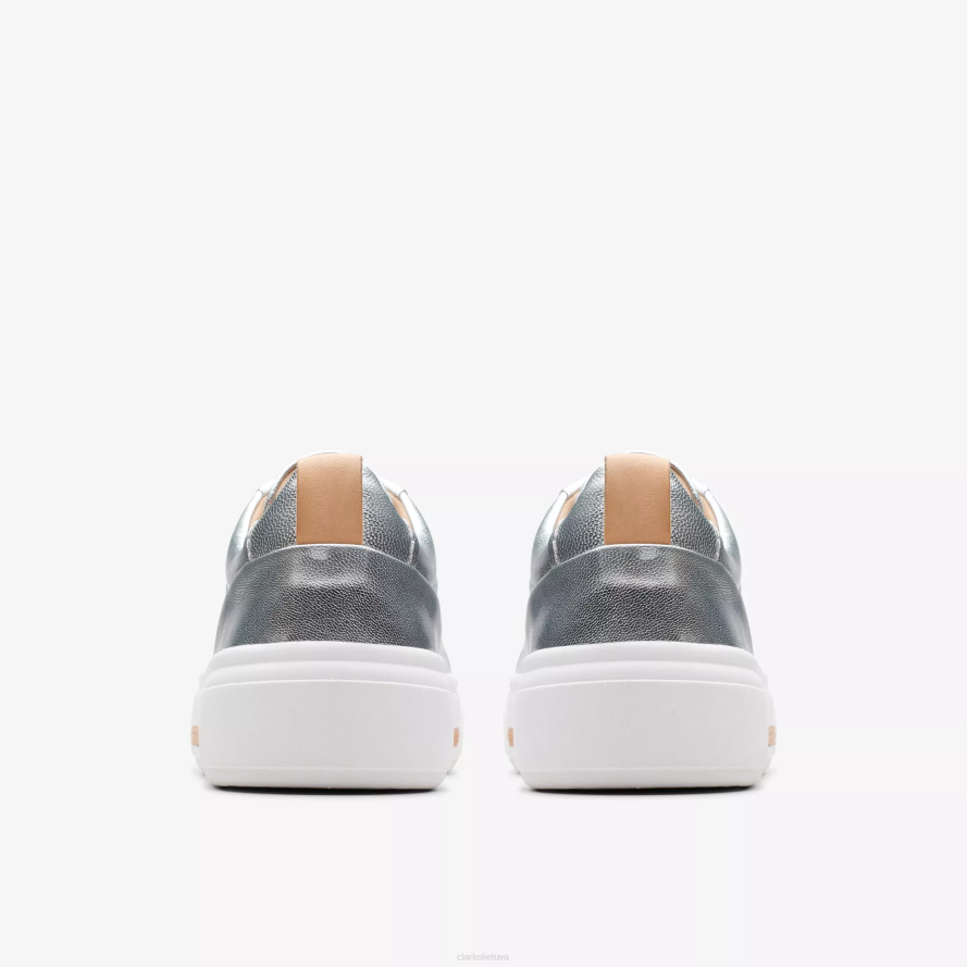 Clarks Hollyhock pasivaikščiojimas H2XV314 sidabrinė oda