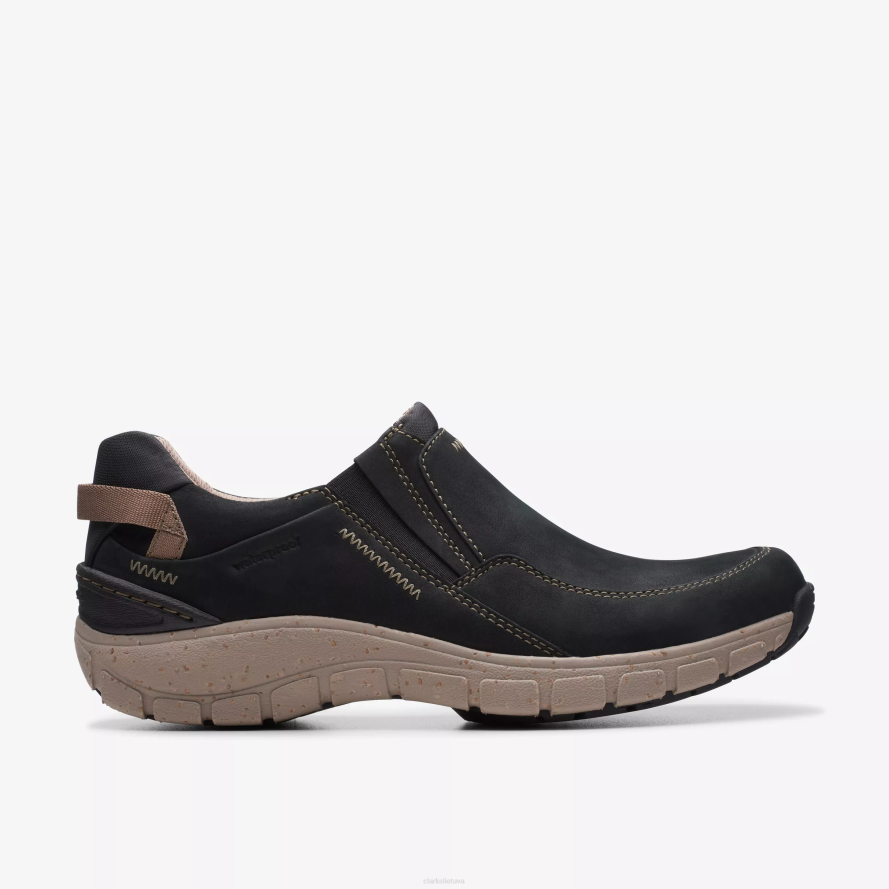Clarks bangų plynaukštė H2XV340 juodas nubukas