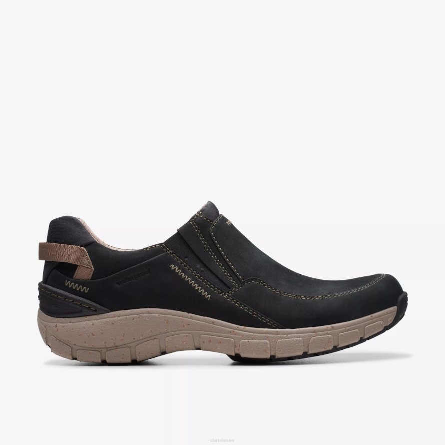 Clarks bangų plynaukštė H2XV340 juodas nubukas