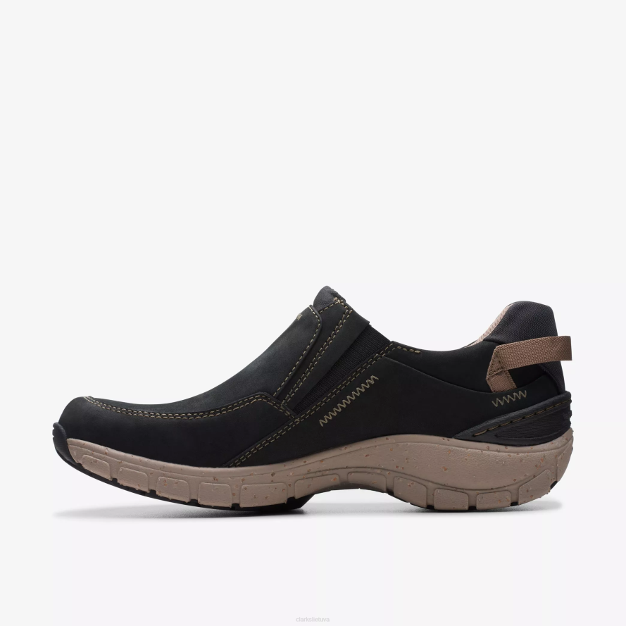 Clarks bangų plynaukštė H2XV340 juodas nubukas