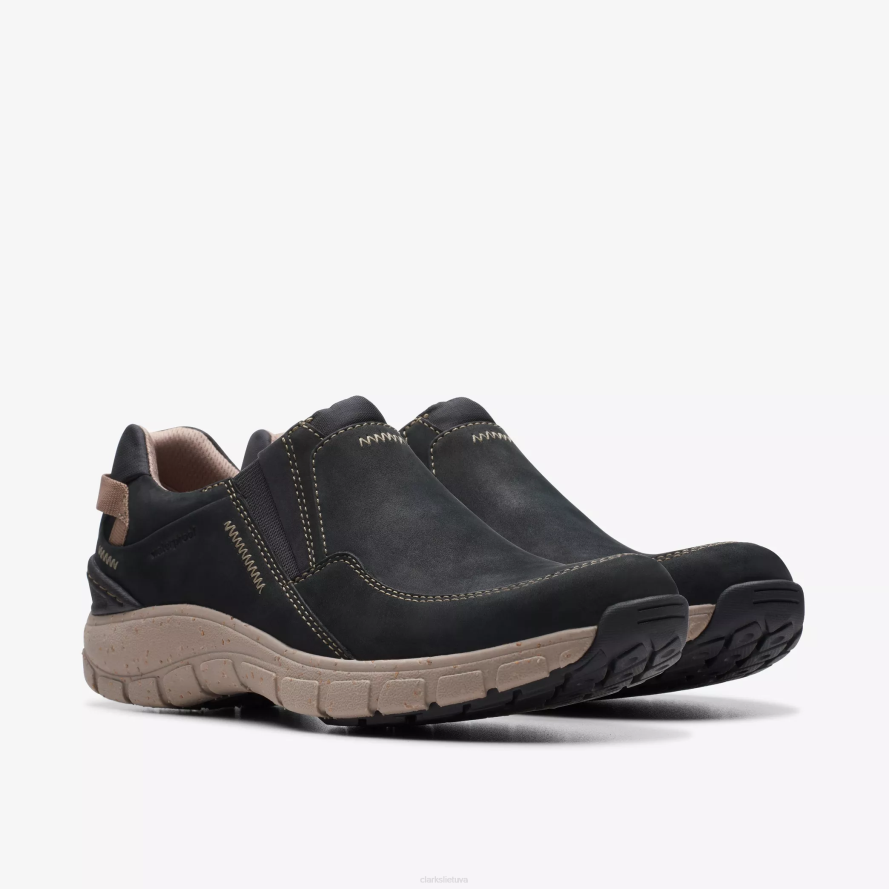 Clarks bangų plynaukštė H2XV340 juodas nubukas