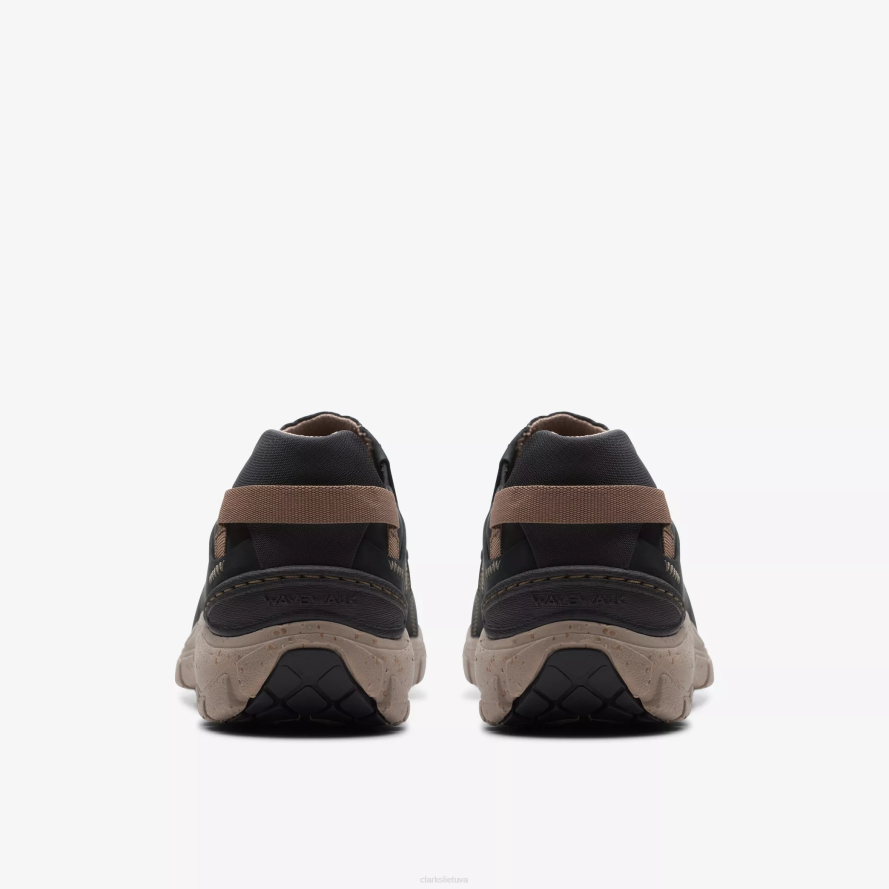 Clarks bangų plynaukštė H2XV340 juodas nubukas
