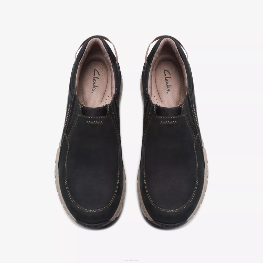 Clarks bangų plynaukštė H2XV340 juodas nubukas