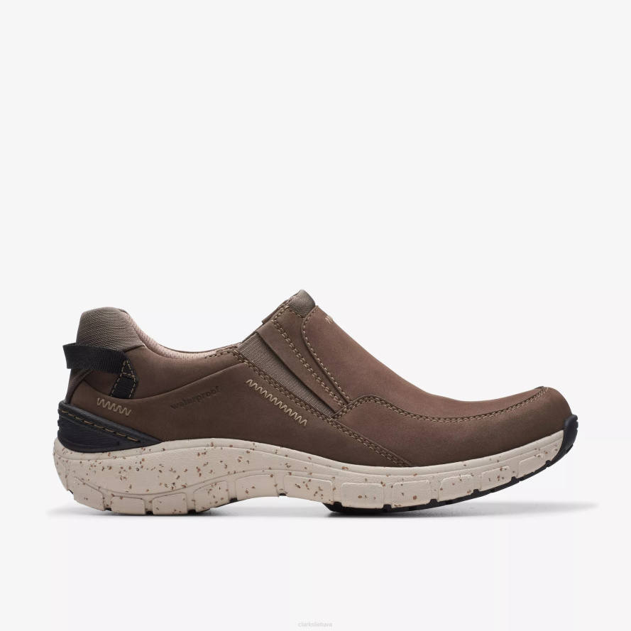 Clarks bangų plynaukštė H2XV342 taupe nubukas
