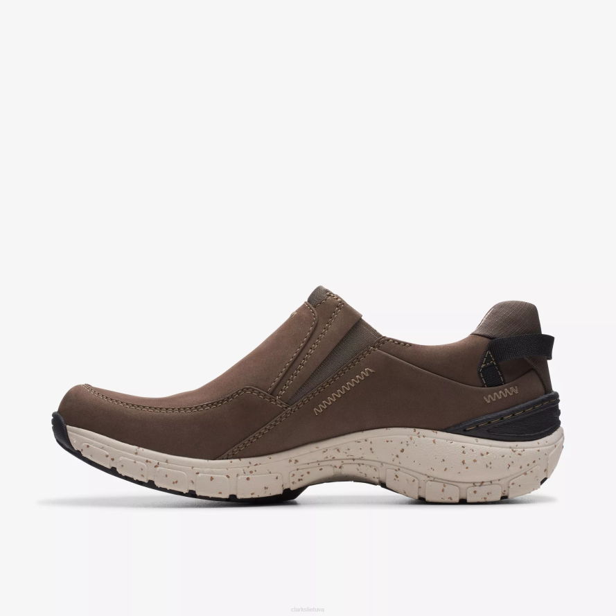 Clarks bangų plynaukštė H2XV342 taupe nubukas