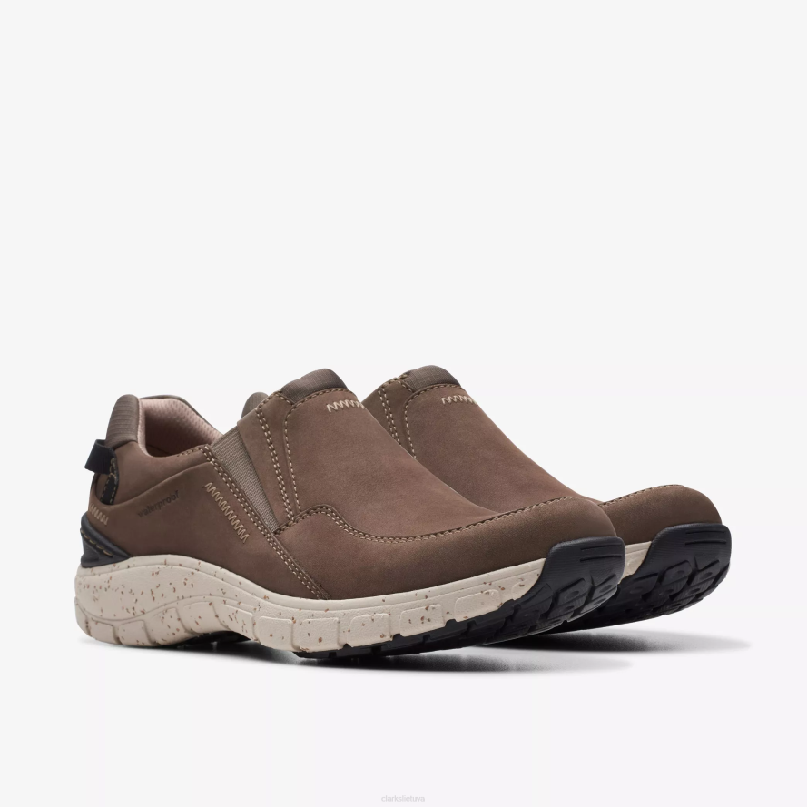 Clarks bangų plynaukštė H2XV342 taupe nubukas