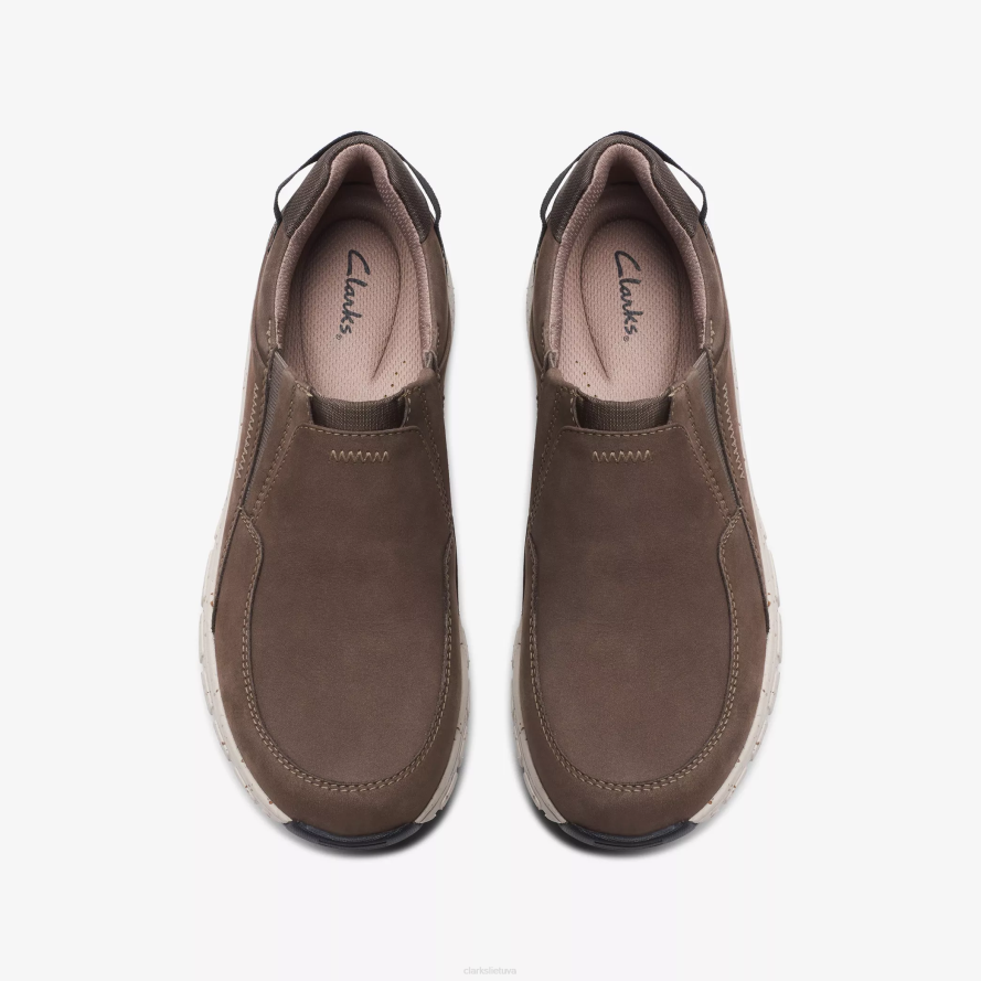 Clarks bangų plynaukštė H2XV342 taupe nubukas