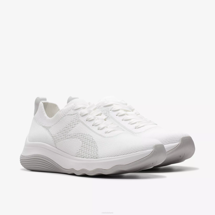 Clarks grandinės kaklaraištis H2XV349 baltas mezginys