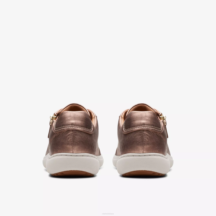 Clarks nalle nėriniai H2XV327 rožinio aukso oda