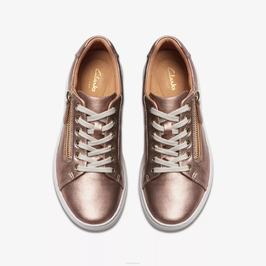 Clarks nalle nėriniai H2XV327 rožinio aukso oda