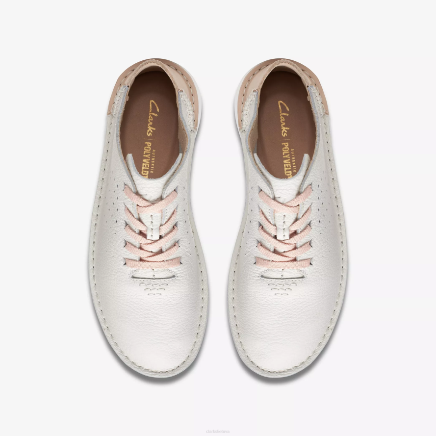 Clarks velhill etch H2XV360 beveik baltas derinys