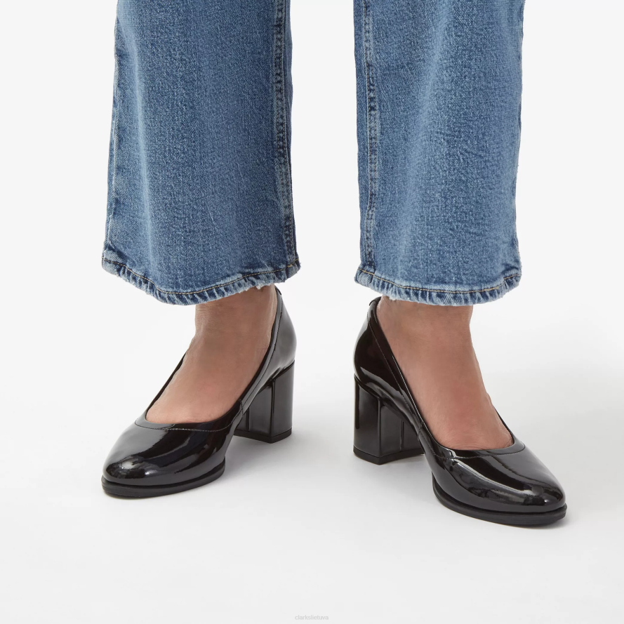 Clarks freva 55 teismas H2XV509 juodas patentas