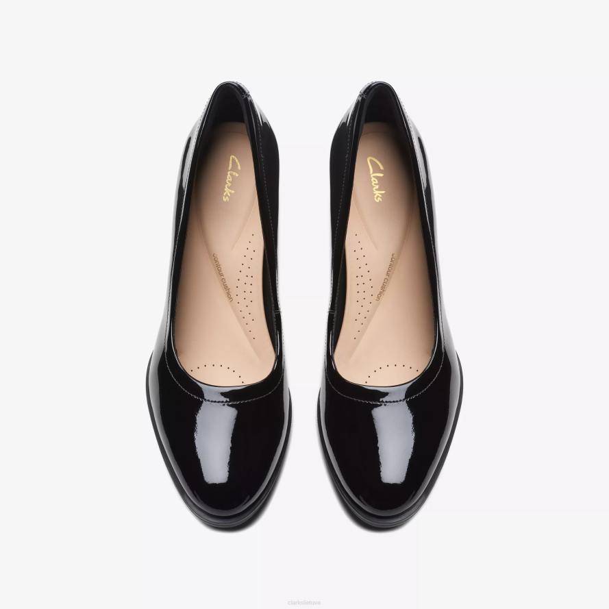 Clarks freva 55 teismas H2XV509 juodas patentas