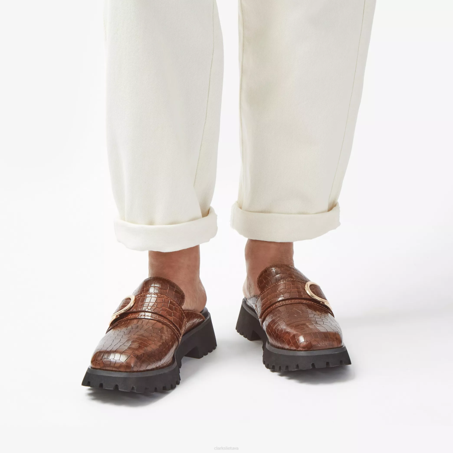 Clarks lieka toks laisvas H2XV517 rudasis krokodilas
