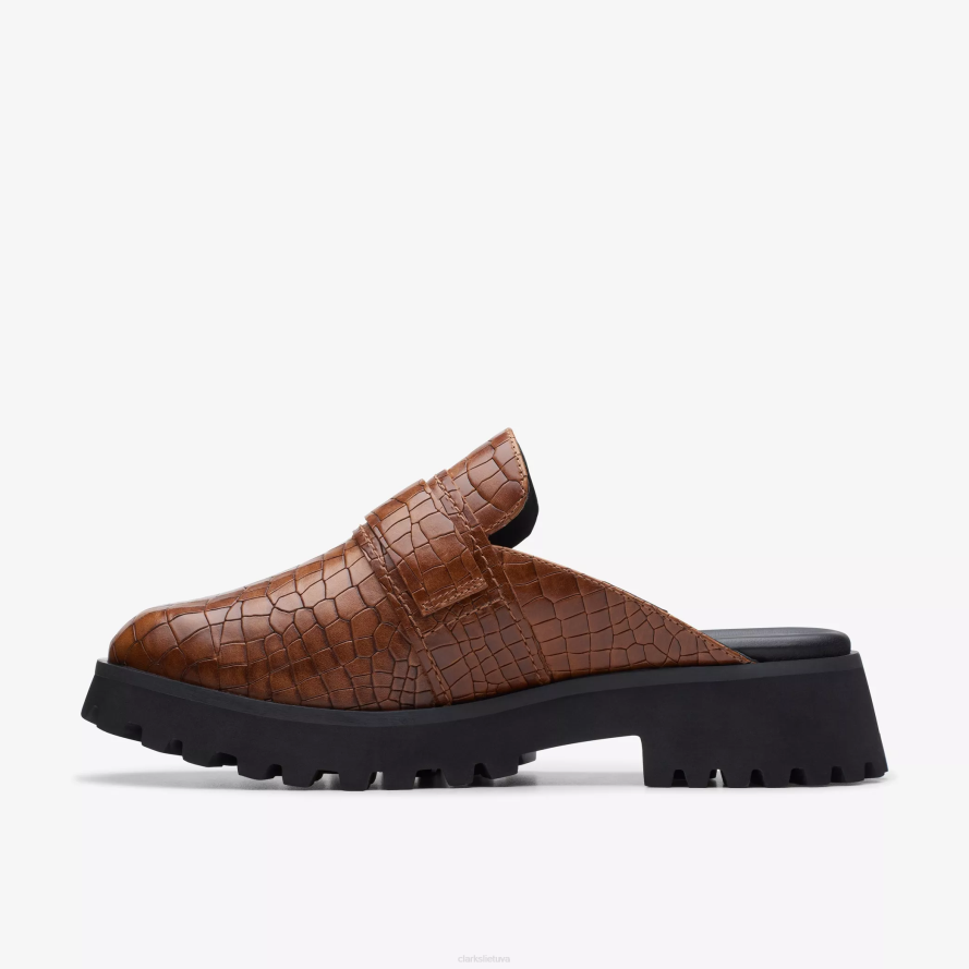 Clarks lieka toks laisvas H2XV517 rudasis krokodilas