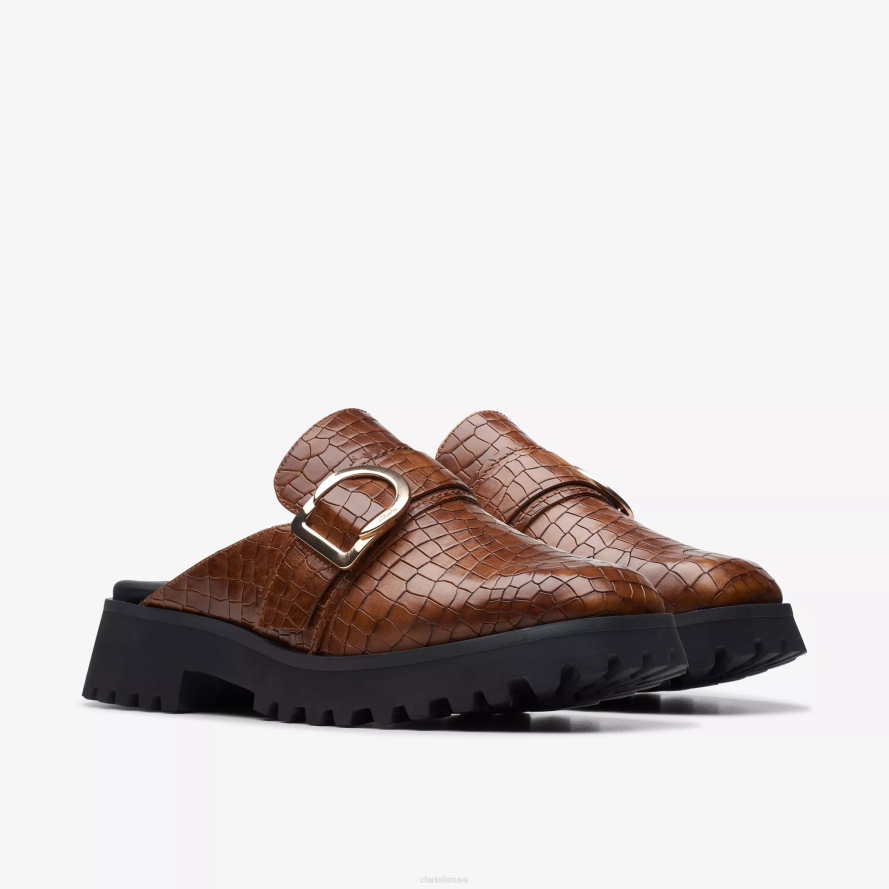Clarks lieka toks laisvas H2XV517 rudasis krokodilas