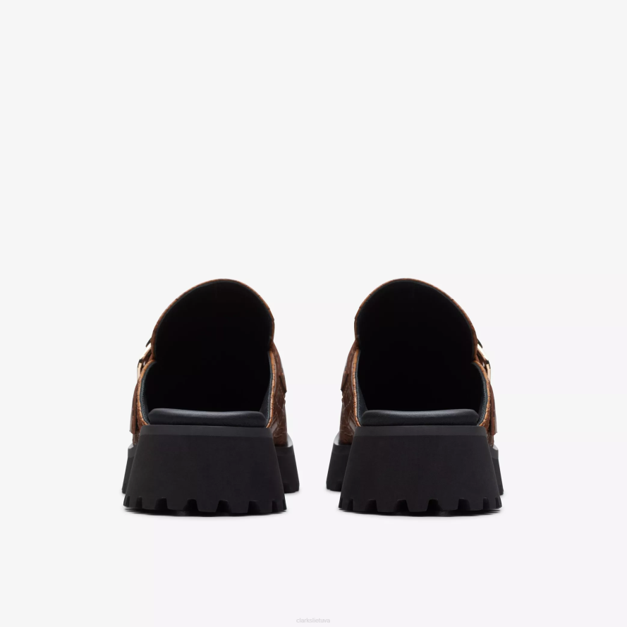 Clarks lieka toks laisvas H2XV517 rudasis krokodilas