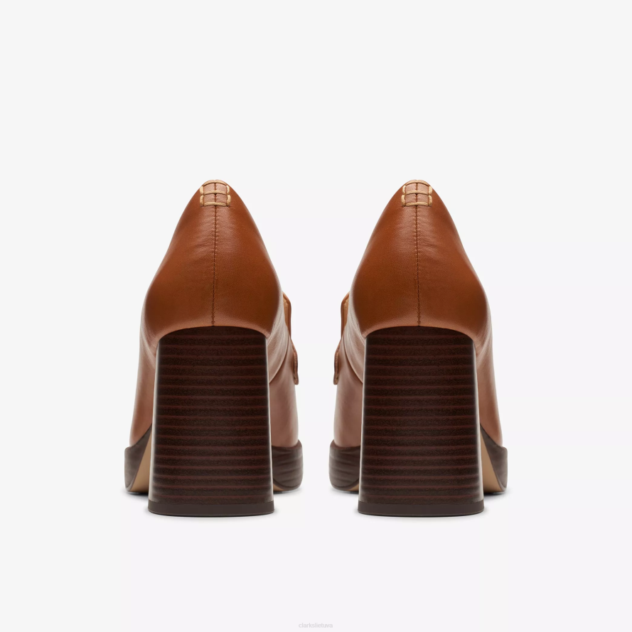 Clarks zoya85 pėsčiomis H2XV497 rudos odos