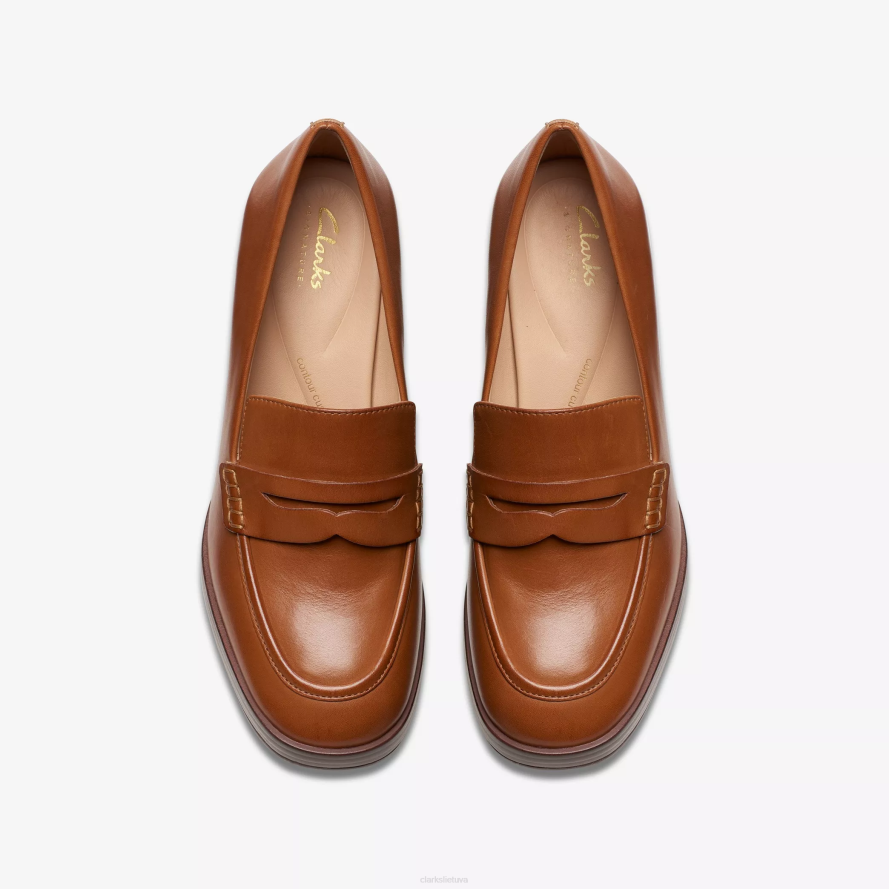 Clarks zoya85 pėsčiomis H2XV497 rudos odos