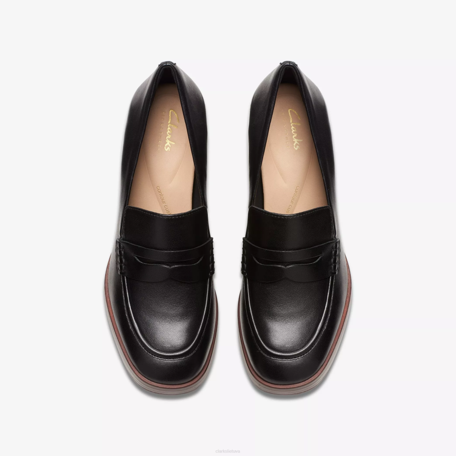 Clarks zoya85 pėsčiomis H2XV498 juoda oda